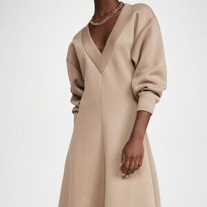 Beaufille Tan Knit Midi Dress